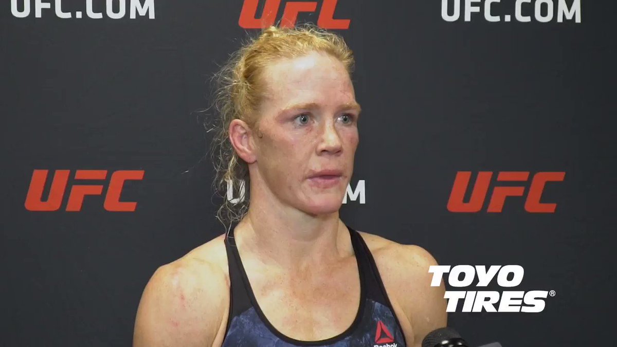 "I want something big. I want knockouts. I want stuff like that"
@HollyHolm wanted to do more damage in the fight, but she was still happy to get the win and cement her place in the division.
#UFC246 live results: https://www.ufc.com/news/ufc-246-live-results-conor-mcgregor-donald-cowboy-cerrone …