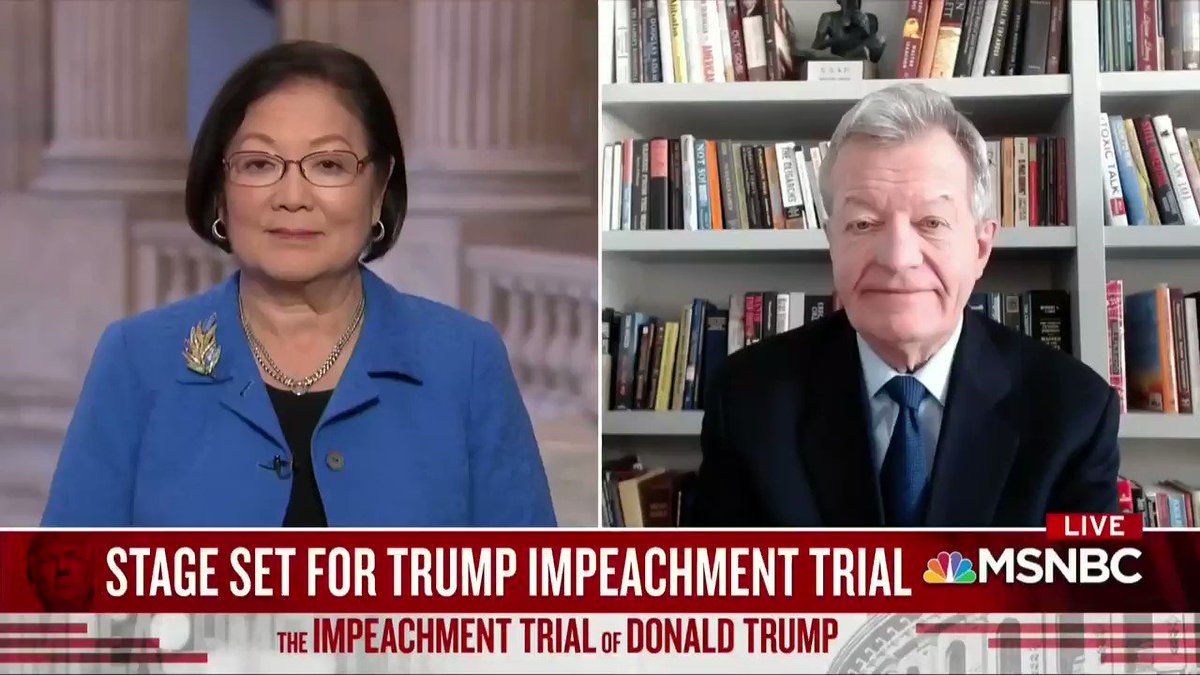 Senator Mazie Hirono (@maziehirono) on Twitter photo 2020-01-21 00:55:32 Mitch McConnell doesnt want a fair trial, he wants a fast trial. Mitch McConnell doesnt want a fair trial, he wants a fast trial.