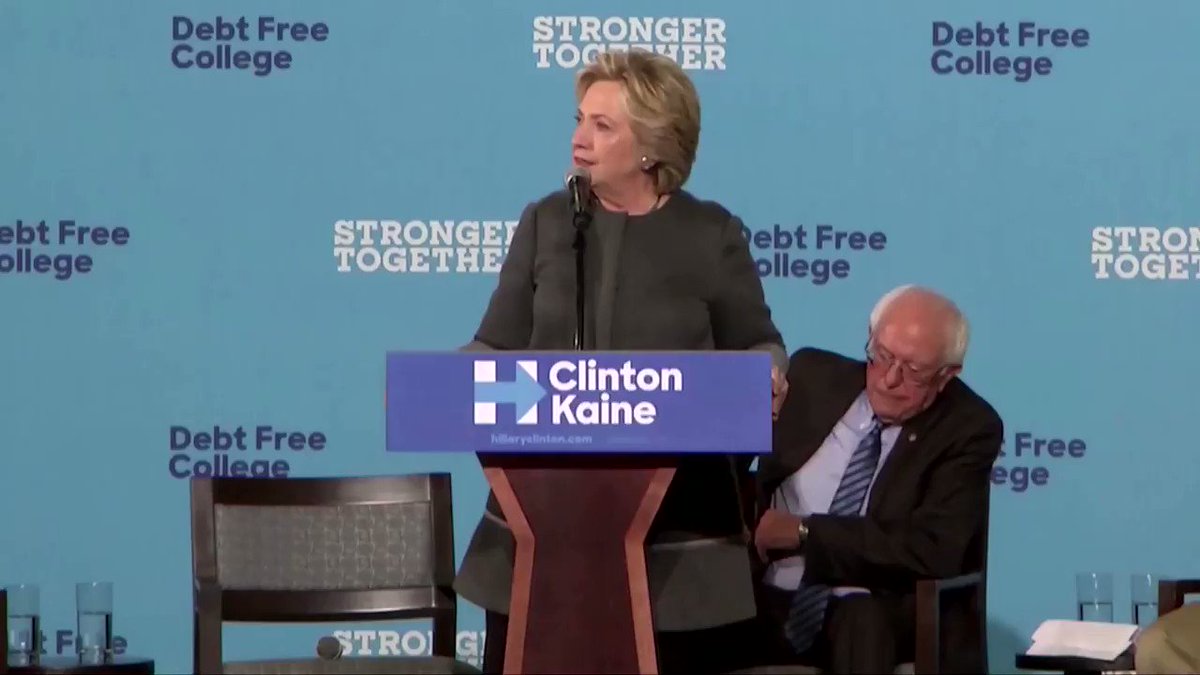 Hillary Clinton appeared to take back her critical comments about Bernie Sanders, saying she will support the eventual Democratic nominee