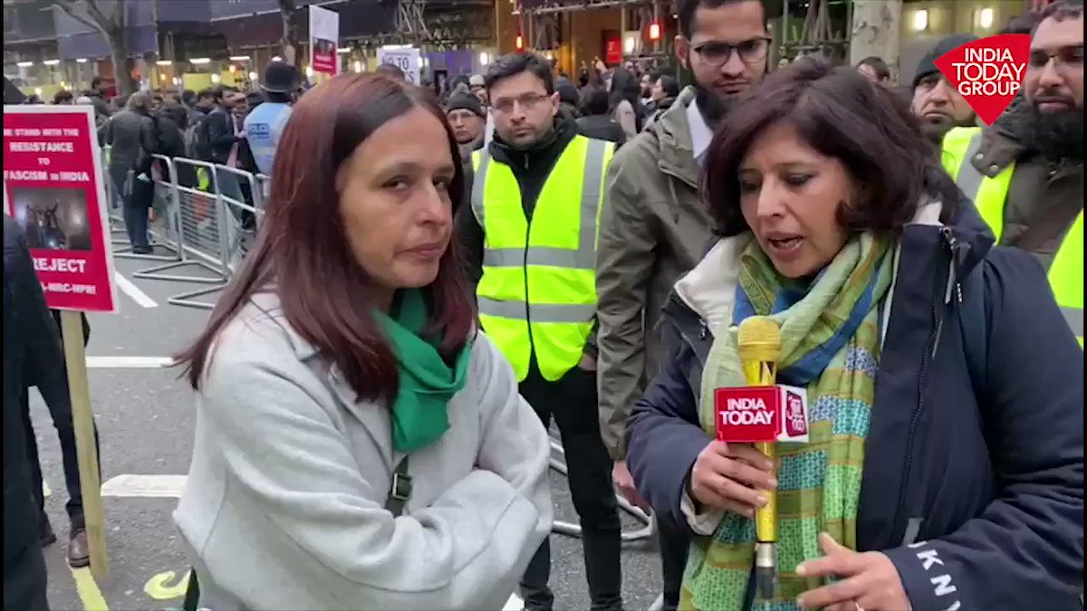 Protest against the CAA and NRC took place in London today. India Today's @loveenatandon has talked to one of the protesters to know what do they want from Indian government.#ReporterDiary More videos: http://bit.ly/IndiaTodaySocial …