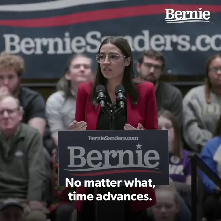 Bernie Sanders (@BernieSanders) on Twitter photo 28/01/2020 01:28:29 “We should not be scared of what will happen if we try. We should be scared of what will happen if we don’t.” –@AOC “We should not be scared of what will happen if we try. We should be scared of what will happen if we don’t.” –@AOC