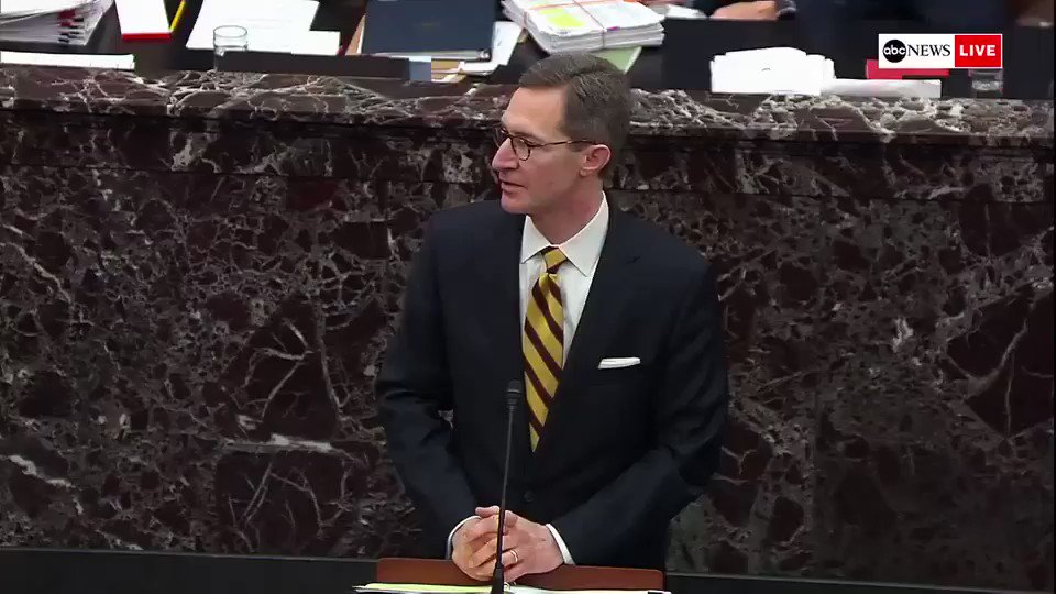 Deputy White House counsel Patrick Philbin kicks off the third and final day of opening arguments on behalf of the Trump legal team, arguing that the articles of impeachment the president is charged with are "anti-constitutional." http://abcn.ws/37BILwx