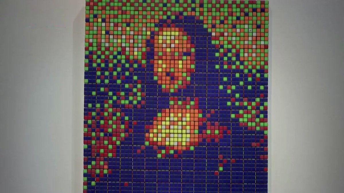 Мона Лиза из кубиков Рубика
