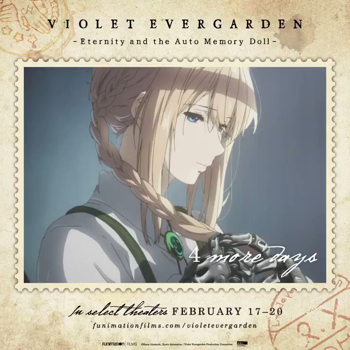 Funimation on Twitter "The first featurelength Violet Evergarden
