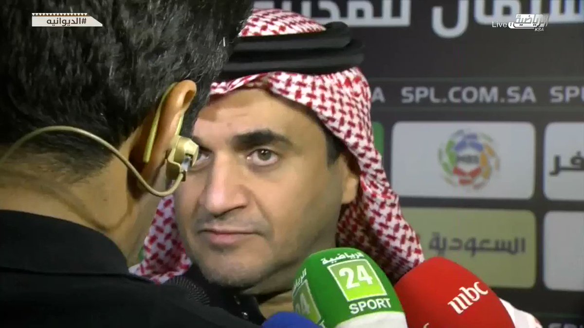 #الديوانيهخالد #البلطان - رئيس نادي #الشباب:فرّطنا في فوز كنا نملكه.. وعبدالمجيد الصليهم لم يقدم الأداء المعتاد.. تكرمنا بـ10% لنادي #النصر.. حتى 40% لم يملأها جمهور النصر.. وجاهزين لملعبنا.