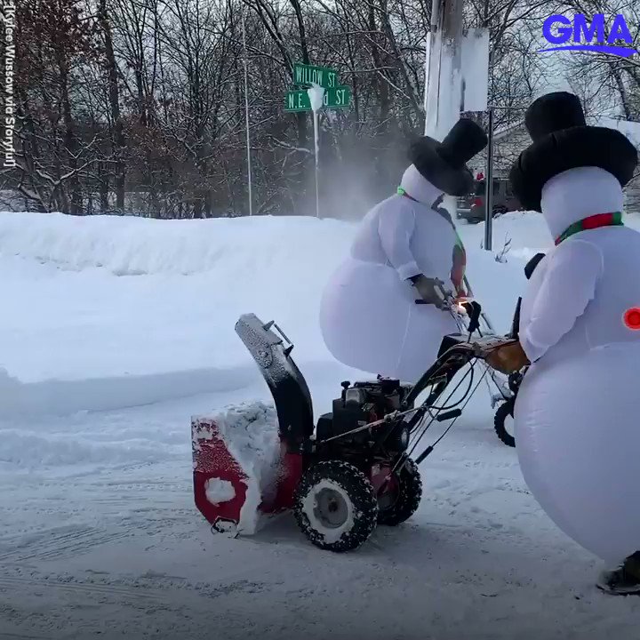 Snow Neighbors Pass Opportunity Dress Snowmen Plow Driveways