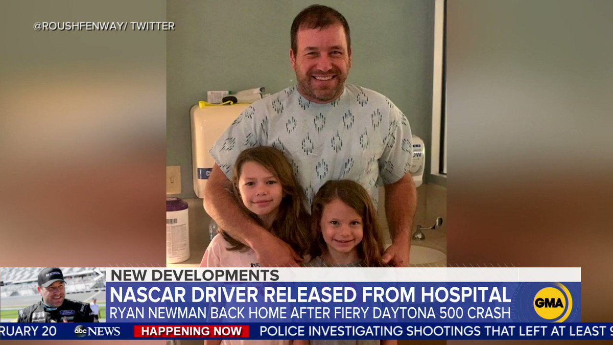 NASCAR driver Ryan Newman released from hospital following Daytona 500 crash. @reevewill has more on his recovery. https://gma.abc/38Lkuov