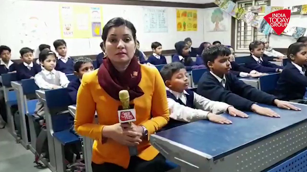 #NaMosteTrump "We Welcome you Melania Trump" - Say #Delhi government school students. Children and Teachers gear up to welcome @FLOTUS. @poojashali visits one 'Happiness Class' to find out what is in store. More #ReporterDiary : http://bit.ly/IndiaTodaySocial …