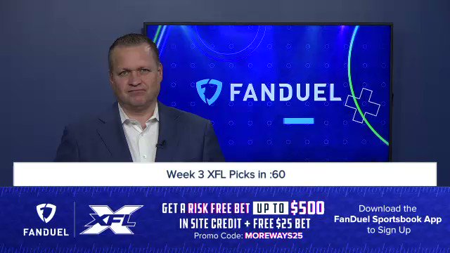 Week 3 of the XFL kicks off this weekend, so we brought in @MoreWaysToWinTV's @icecoldexacta to make picks for all four games in just 60 seconds ⏰
