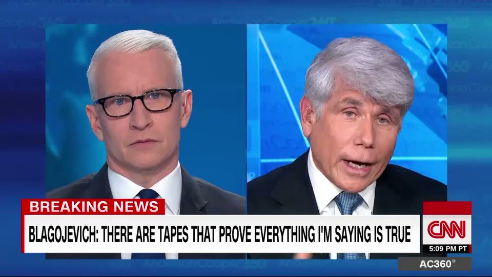 In which @AndersonCooper calls actual "bullshit" on Blagojevich in fiery interview