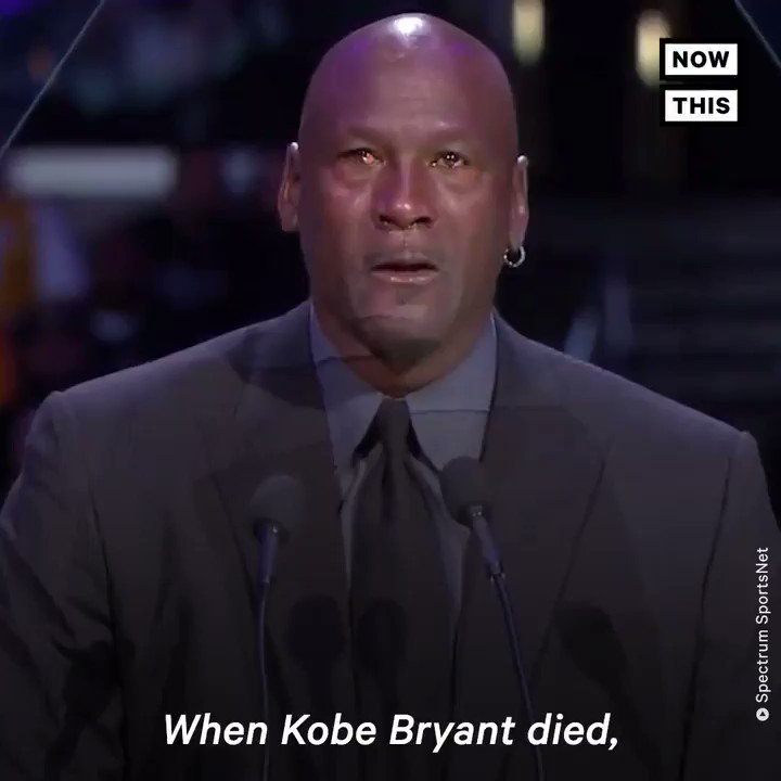 NowThis (@nowthisnews) on Twitter photo 25/02/2020 16:39:40 'When Kobe Bryant died, a piece of me died' — Michael Jordan teared up remembering his 'little bro' 'When Kobe Bryant died, a piece of me died' — Michael Jordan teared up remembering his 'little bro'
