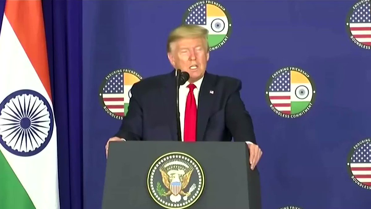 President Trump, who was in India on a two-day visit said that New Delhi tariffs are probably the highest in the world https://reut.rs/2v6cyzG