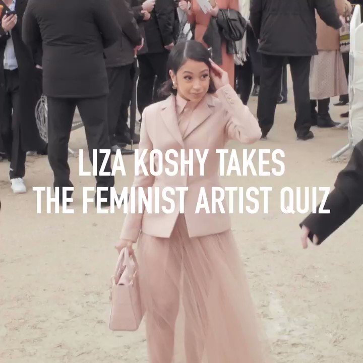 With avalanche of on-point one-liners, actress and digital star @LizaKoshy, attending the #DiorAW20 show from Maria Grazia Chiuri - discoverable http://on.dior.com/aw2020-21 - answers our questions to find out which feminist artist she most resembles.#PFW
