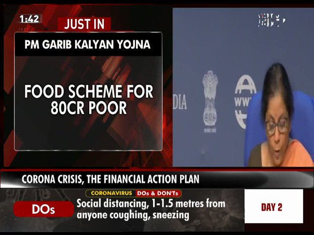 #Watch | "20 crore women Jan Dhan account holders women to receive Rs. 500 per month for the next 3 months": Nirmala Sitharaman, Finance Minister.
#CoronavirusLockdown #CoronavirusOutbreak #coronavirusinindia #CoronavirusPandemic https://t.co/u7BrQ3Spzv