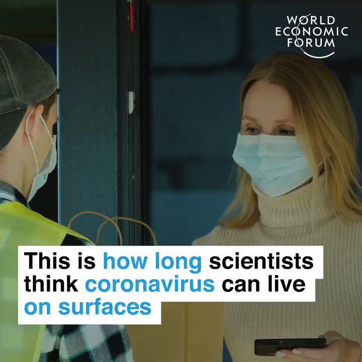 Vala Afshar on Twitter "How long coronavirus survives on surfaces