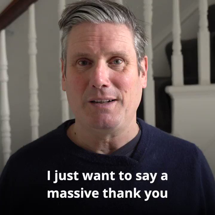 Keir Starmer (@Keir_Starmer) on Twitter photo 2020-04-02 11:00:44 As polls close for the Labour leadership election, I want to say a huge thank you to everyone who has taken part in this campaign. I honestly believe that we have come out of the other end of this contest as a better party: more united and ready to build another future. As polls close for the Labour leadership election, I want to say a huge thank you to everyone who has taken part in this campaign. I honestly believe that we have come out of the other end of this contest as a better party: more united and ready to build another future.