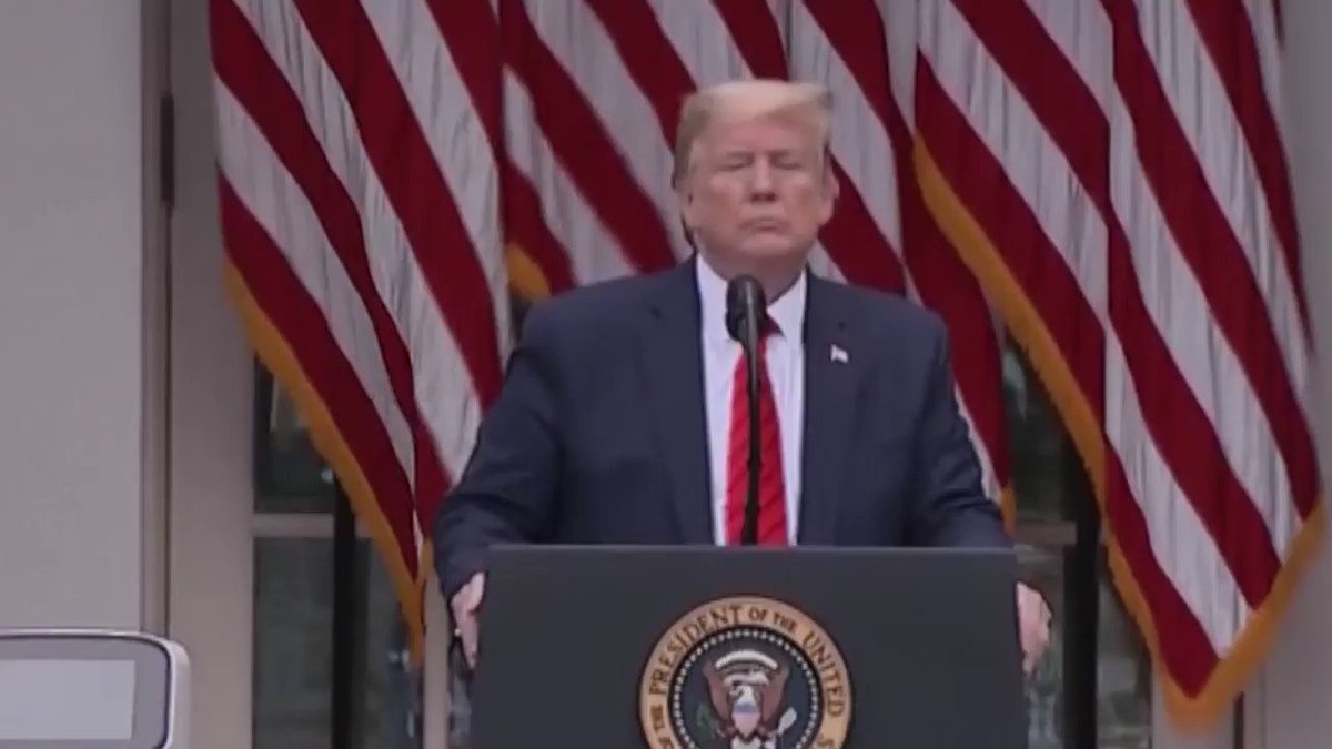 When asked about his tweet accusing former President Barack Obama of ‘the biggest political crime in American history,’ President Trump replied saying ‘Obamagate’ without giving further details #TrumpPressConference https://t.co/RBgKD6xgqo