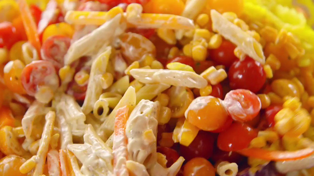 Ree's top-rated pasta salad is tossed with colorful veggies and a