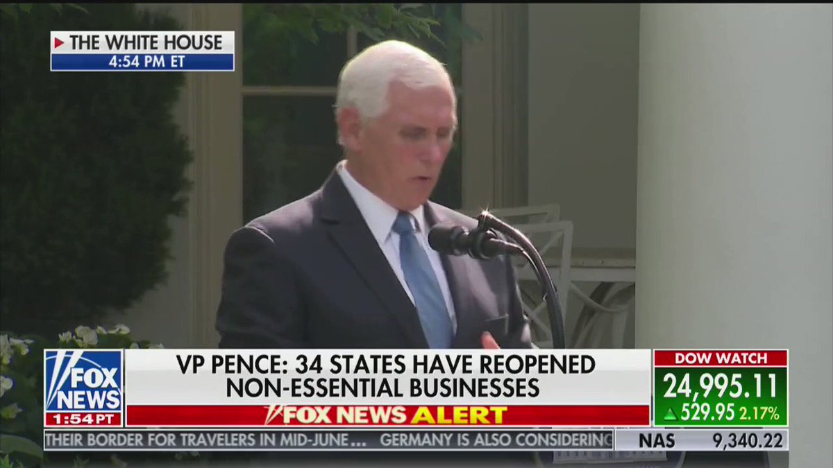 Mike Pence (@Mike_Pence) on Twitter photo 2020-05-27 01:05:39 14.1 MILLION tests have been performed in America and under President @realDonaldTrump’s direction, all 50 states have tested more than 2% of their population giving us a greater capacity to identify outbreaks as they occur and protect our citizens. 14.1 MILLION tests have been performed in America and under President @realDonaldTrump’s direction, all 50 states have tested more than 2% of their population giving us a greater capacity to identify outbreaks as they occur and protect our citizens.