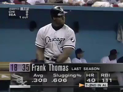 Happy birthday to the Big Hurt Frank Thomas who homer twice on opening day off of Randy Johnson
