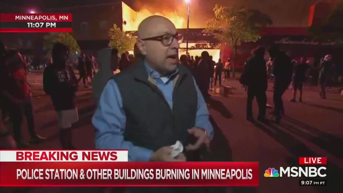NBC’s version of the BBC’s famous ‘27 police officers injured during largely peaceful anti-racism protests in London‘. ‘This is mostly a protest. It is not generally speaking unruly. But fires have been started’. https://t.co/dyF1EVV2OW
