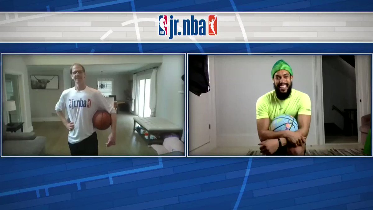 We had @Overtime Larry on this week's #JrNBAatHome Workout & it did not disappoint‼️
Check out the full workout on @JrNBA YouTube and IGTV 📺 Let us know how you do in the comments below ⬇️ #NBATogether https://t.co/dRqaAauwY8