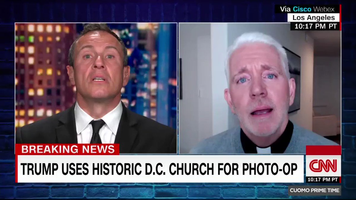 “The use of faith in this whole instance really breaks my heart,” says Father Edward Beck about Pres. Trump’s photo-op at a church shortly after his remarks about the protests over the death of George Floyd. “The word of God was on the side of protesters who were pushed back.” https://t.co/uo6j7DRmF2