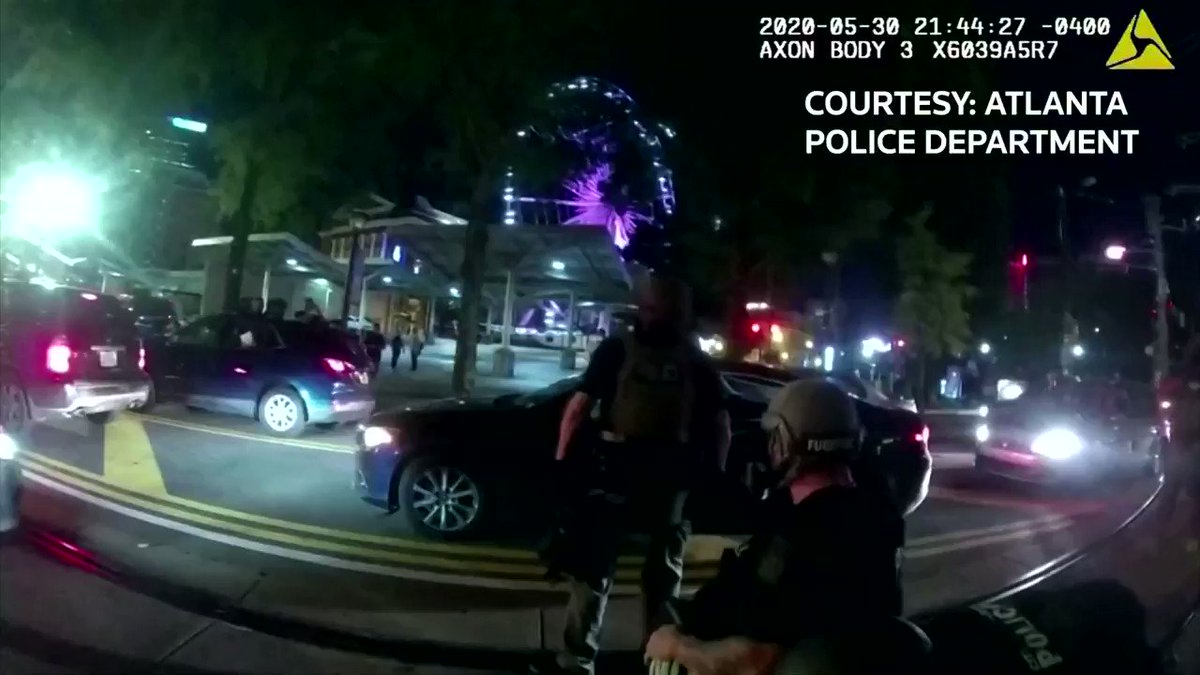 WARNING: GRAPHIC CONTENT Six Atlanta police officers will face charges after bodycam video showed the officers firing a taser gun into a vehicle carrying two college students during protests over the death of George Floyd https://t.co/LnOfbV0cCc