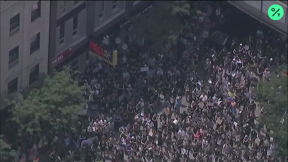 LIVE: Aerial footage shows massive crowds rallying to celebrate #Pride in Chicago https://t.co/06GbKtqP8l