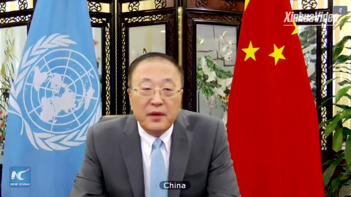 Zhang Jun, China's permanent representative to the UN, asks relevant