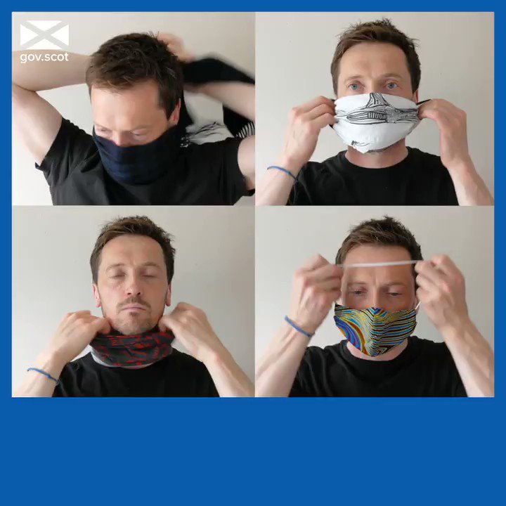 From Friday 10 July, you will be required by law to wear a face covering when you go into a shop. Face coverings are already mandatory on all public transport.
Some exemptions apply, which you can read about at https://t.co/u4CivwyYl4
Learn how to make your own ⬇️ https://t.co/yGmXyl46Lr