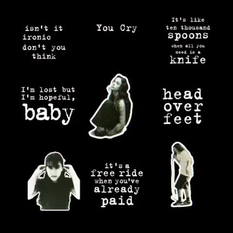 Alanis Morissette (@Alanis) on Twitter photo 2020-07-10 16:08:39 some jagged little pill sticker fun on @giphy 🎉✨🎉 search jlp25 to find them on instagram & more 💕 giphy.com/alanismorisset… #jlp25 some jagged little pill sticker fun on @giphy 🎉✨🎉 search jlp25 to find them on instagram & more 💕 giphy.com/alanismorisset… #jlp25