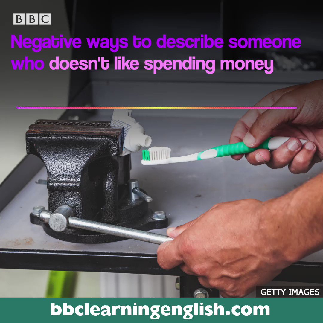 BBC Learning English (@bbcle) on Twitter photo 2020-07-12 17:00:14 Do you know someone who doesnโt like spending money? ๐ฐ๐ฐ Weโve made a guide to help you describe them - and it didnโt cost us a penny! #learnenglish #informalenglish #vocabulary #vocab #esl #elt #money #cheapskate #skinflint #stingy Do you know someone who doesnโt like spending money? ๐ฐ๐ฐ Weโve made a guide to help you describe them - and it didnโt cost us a penny! #learnenglish #informalenglish #vocabulary #vocab #esl #elt #money #cheapskate #skinflint #stingy
