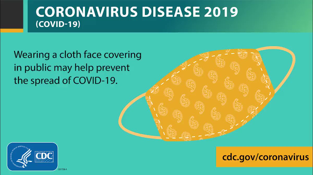 #COVID19 spreads mainly among people who are in close contact with one another (less than 6 ft). Wear a cloth face covering in public settings & when around people not living in your household, especially when social distancing is difficult to maintain. https://t.co/jkWwZTxyhs https://t.co/dCjHBpW2Z6