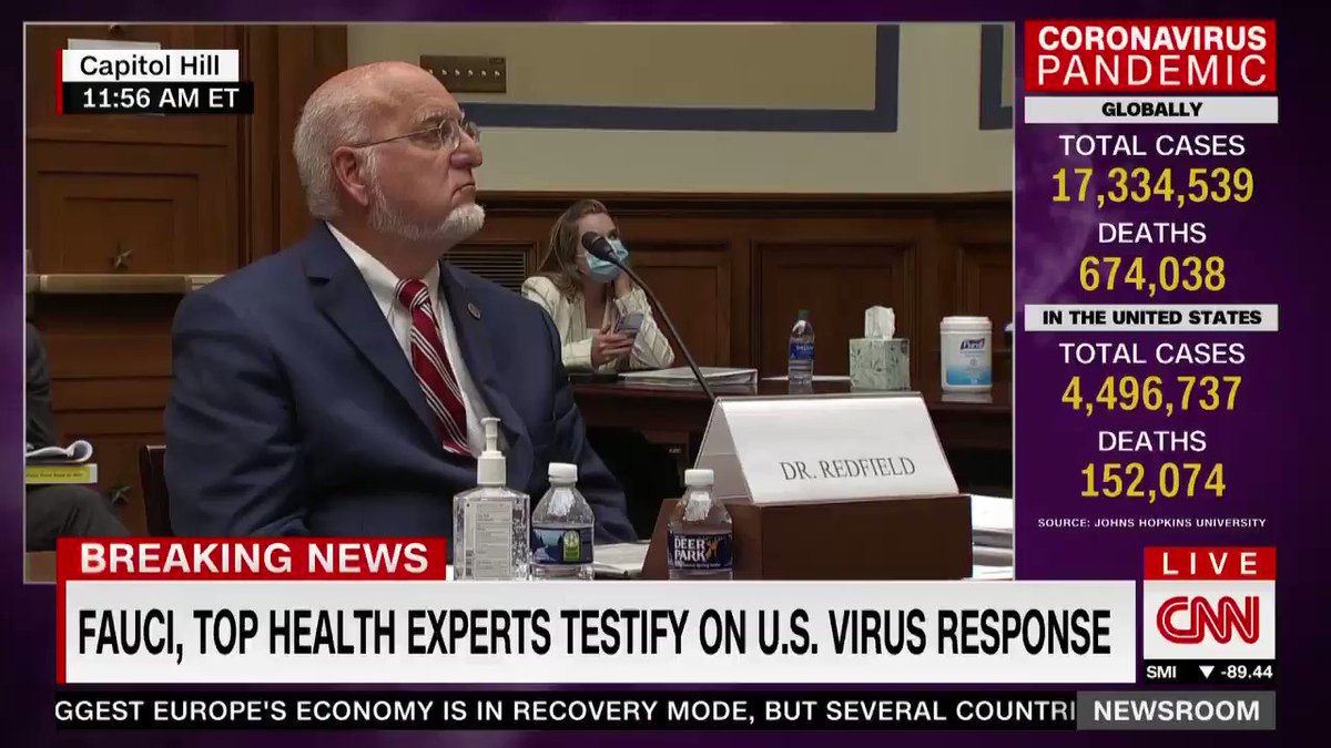 Fauci rejects study that hydroxychloroquine saved lives, calling it "flawed" and telling a GOP congressman "it doesn't matter" it was peer reviewed.
"You can peer review something that's a bad study," Fauci says, pushing back on the use of the drug that Trump frequently touts https://t.co/40FNddSzCJ