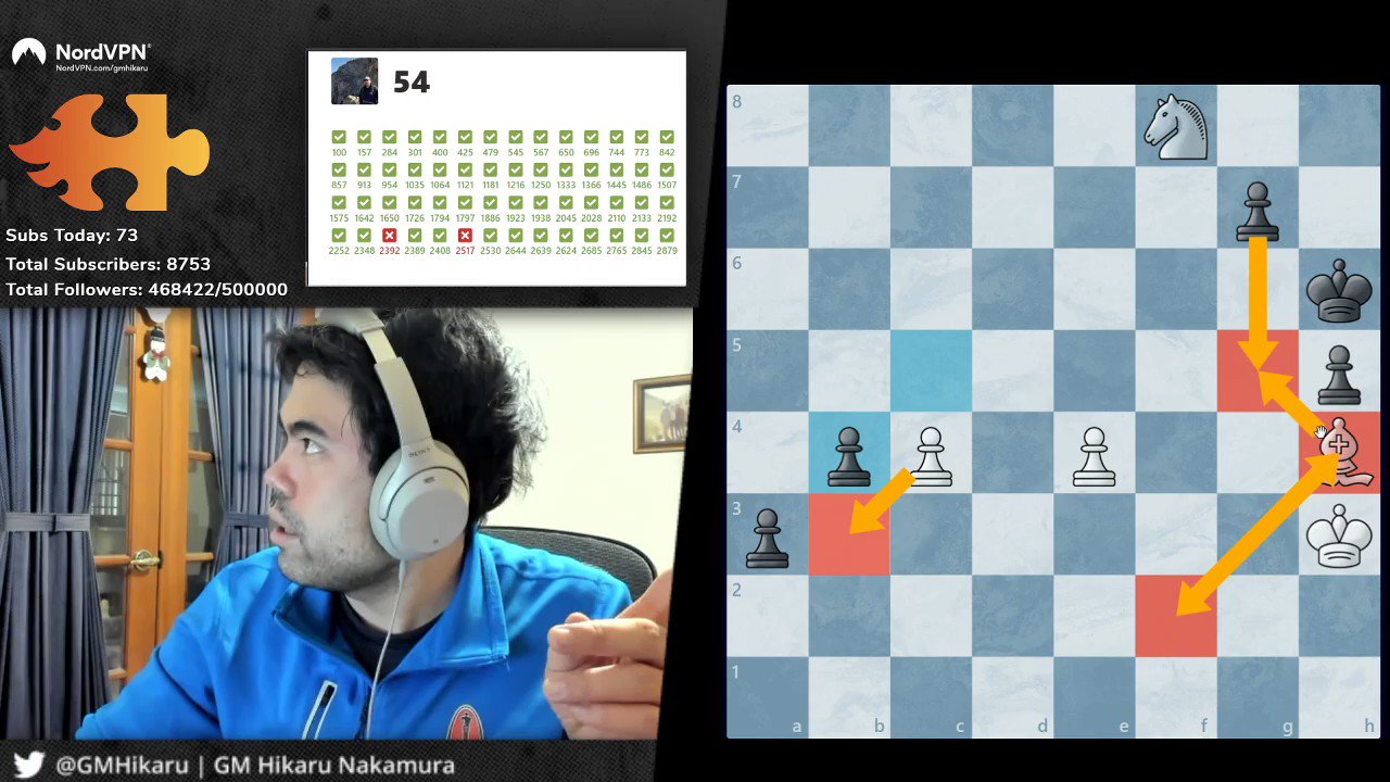 Hikaru Nakamura on X: Getting ready to stream and the plan will be to run  a Sub Battle vs Levy, aka @gothamchess - We do this to relax - or so we