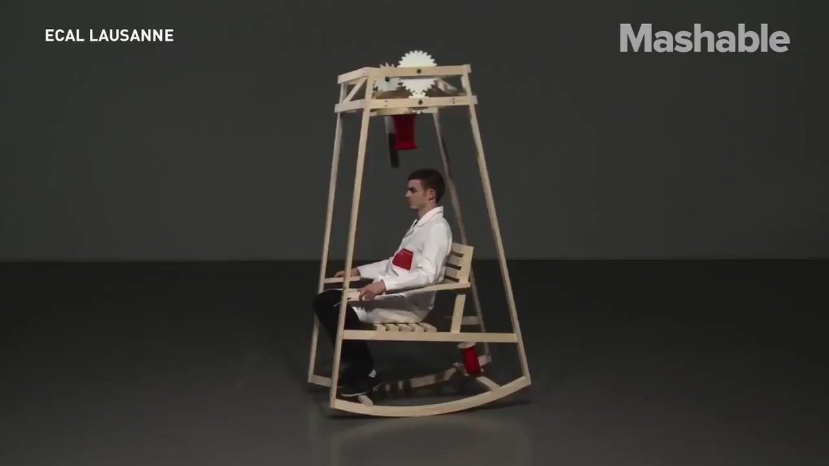 This rocking chair knits you a hat as you sway back and forth Mashable