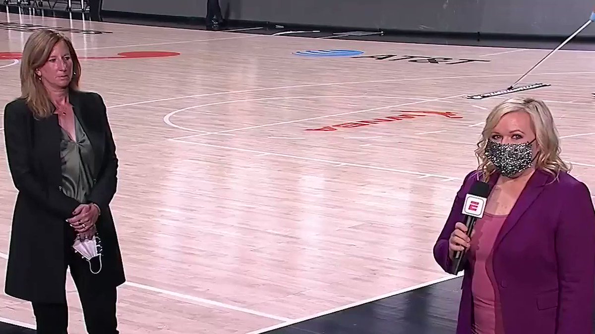 Holly Rowe (@sportsiren) on Twitter photo 20/09/2020 20:00:33 WNBA Commissioner Cathy Engelbert with excellent information on today’s game postponement. @wnba WNBA Commissioner Cathy Engelbert with excellent information on today’s game postponement. @wnba