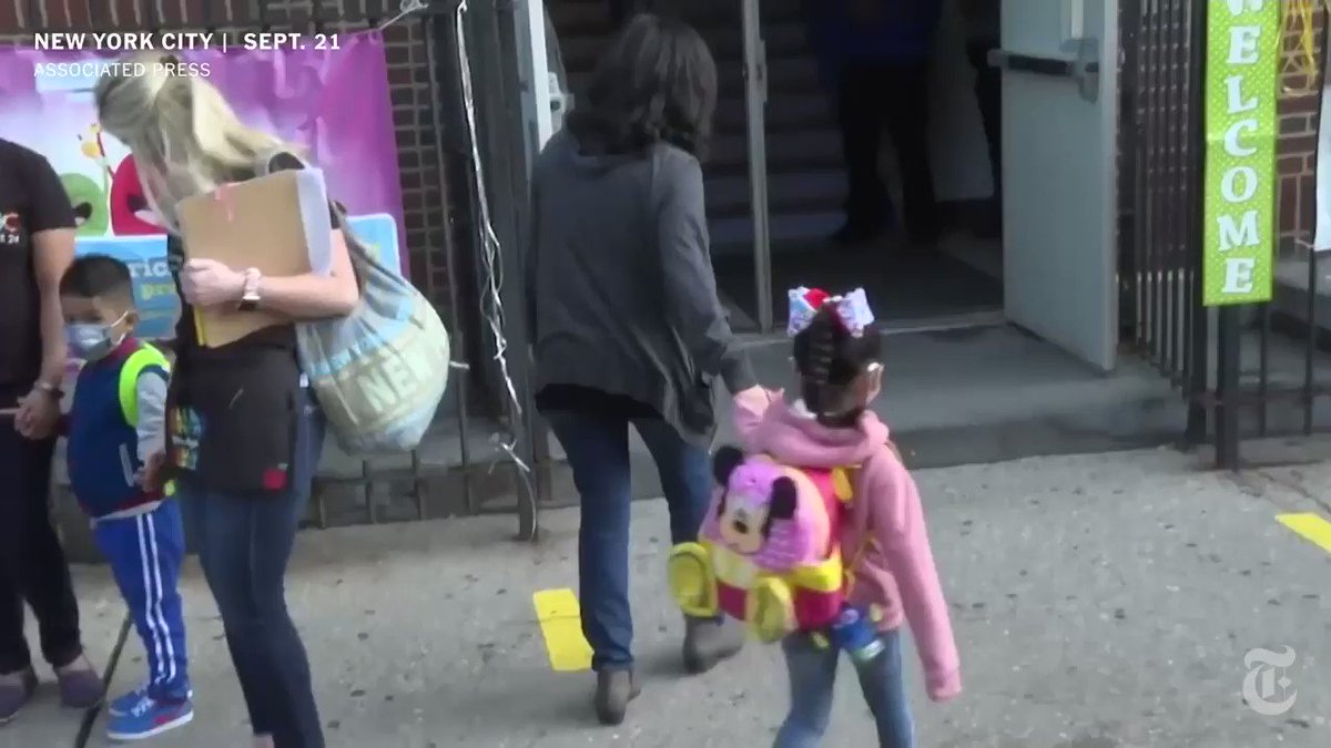 Here's what the first day of school looked like on Monday for tens of thousands of students across New York City. https://t.co/dOpZ3KSXq4 https://t.co/6RJ5a9Wsbd