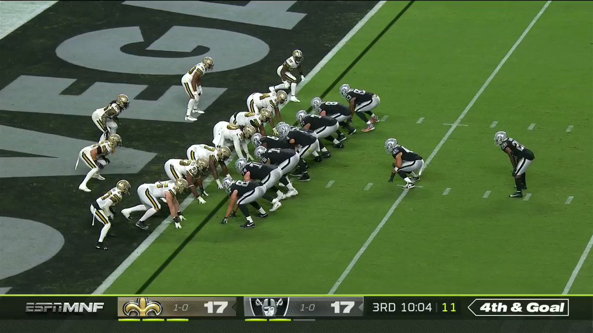 .@DerekCarrQB has his third TD pass of the night!
@Raiders take a 24-17 lead. #RaiderNation
๐บ: #NOvsLV on ESPN
๐ฑ: NFL app // Yahoo Sports app: https://t.co/pkp7nq0Q8u https://t.co/wFVgWxshOp