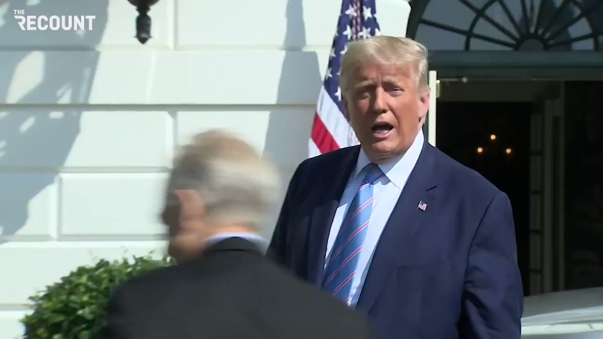 Trump walks away as a reporter yells: “Say anything about your tax returns, Mr. President." https://t.co/Vzbep5JtSD