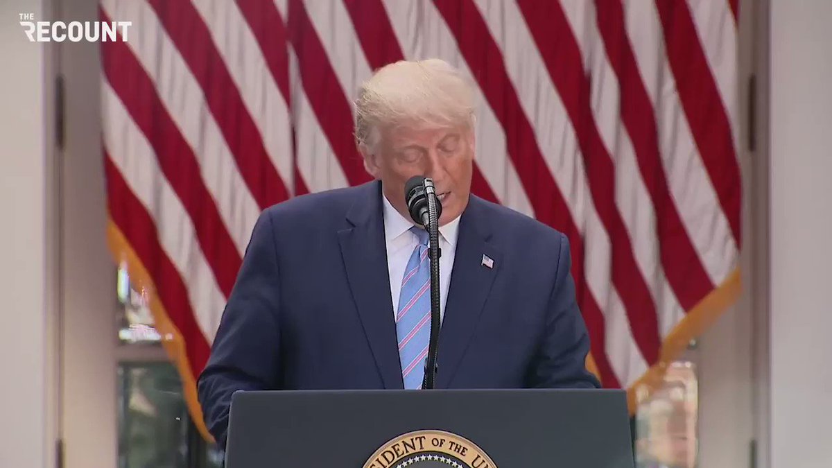 "Good luck. Hope you don't test positive," Trump jokes to Admiral Giroir as he demonstrates how coronavirus tests are conducted. https://t.co/lliUjquRma