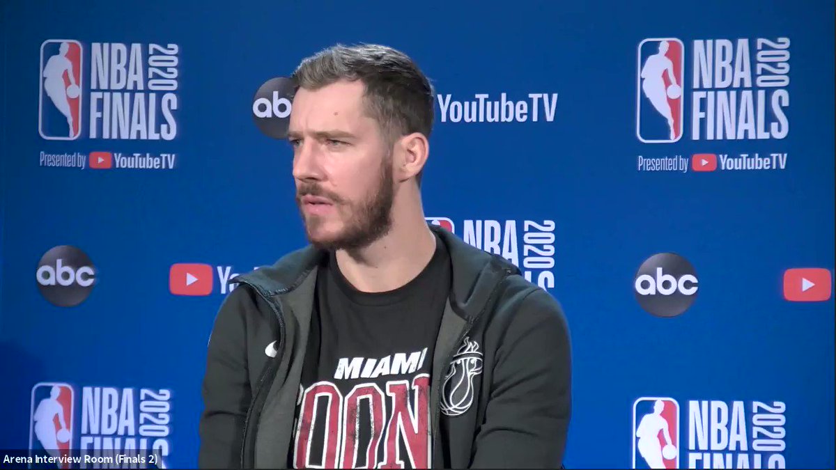 Goran Dragic on how his family back in Slovenia will be watching him in the NBA Finals.
#NBAFinals presented by @YouTubeTV Media Availability
Game 1: Wednesday - 9:00pm/et, ABC https://t.co/AaO5kjjUgi