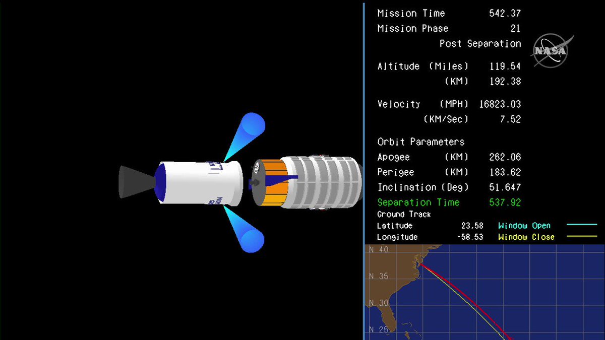 Nasa Spacecraft Separation Confirmed Northropgrumman S Cygnus Cargo Spacecraft Named The S S Kalpana Chawla Is On Its Way For An Early Monday Arrival At Space Station Liftoff Tonight From Nasa Wallops In Virginia Nasa Spacecraft Separation Confirmed Northropgrumman S Cygnus Cargo Spacecraft Named The S S Kalpana Chawla Is On Its Way For An Early Monday Arrival At Space Station Liftoff Tonight From Nasa Wallops In Virginia