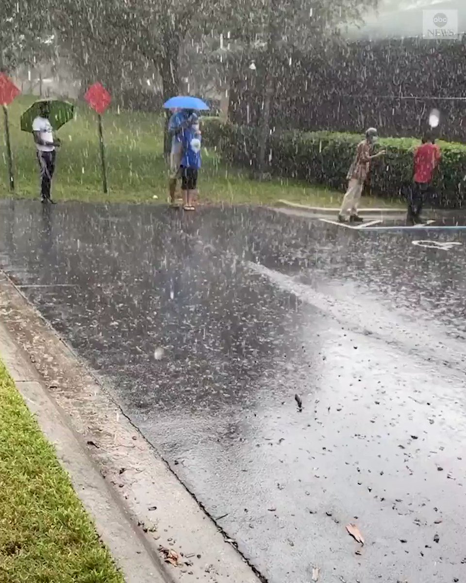 'UNFAZED': Voters waited in the pouring rain to cast their ballots early on Wednesday in central Florida. https://t.co/yEHj3kINKo https://t.co/IDf1eooXGl