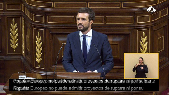 Hoy @pablocasado_ ha demostrado el liderazgo que España necesita para frenar el populismo, derrotar al #coronavirus y relanzar la economía. España necesita un lider de centro sin alianzas con fuerzas radicales que solo buscan la división. #SíaEspañaNOaVOX