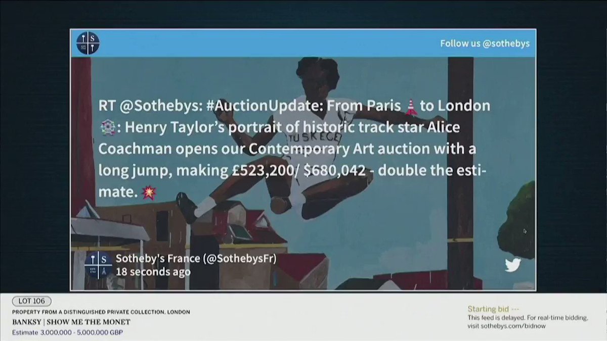Banksy's 'Show me the Monet' painting fetches for more than $9 million at an auction in London https://t.co/OtQBxQze7l
