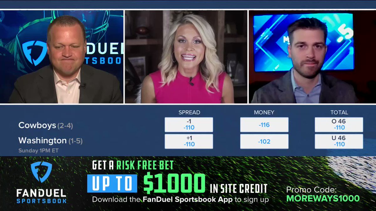 "Cowboys are 0-6 against the spread!" ๐ฅด
@ThePoniExpress and @icecoldexacta chat about Sunday's matchup between Dallas and Washington on @MoreWaysToWinTV ๐บ https://t.co/EaXRCYtgL0