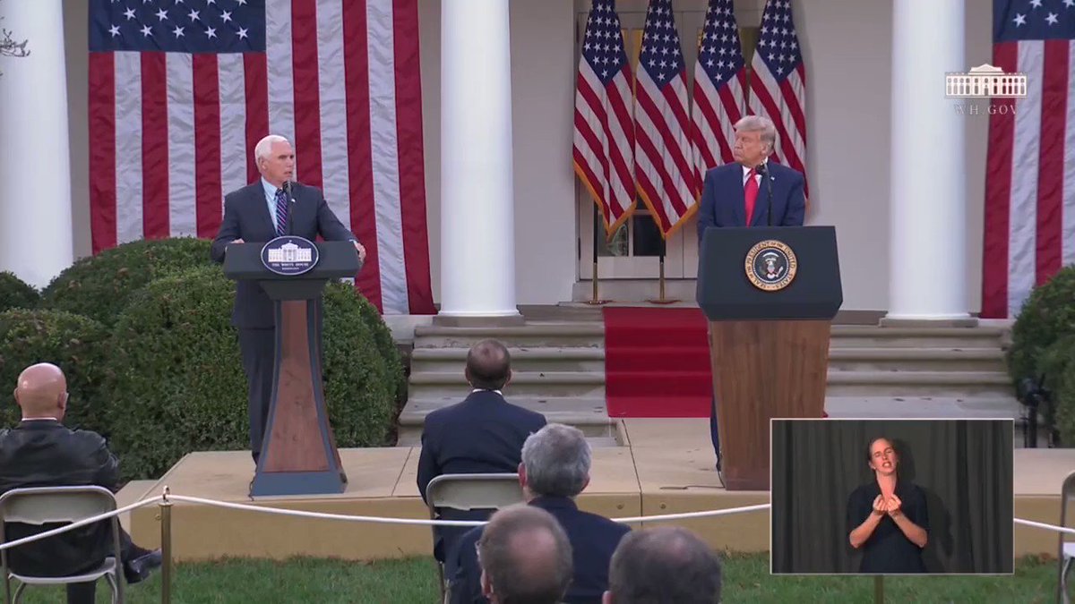 .@VP @Mike_Pence: "Before the year is out, we'll be able to administer a vaccine to tens of millions of Americans." https://t.co/TdCD4PJdgC