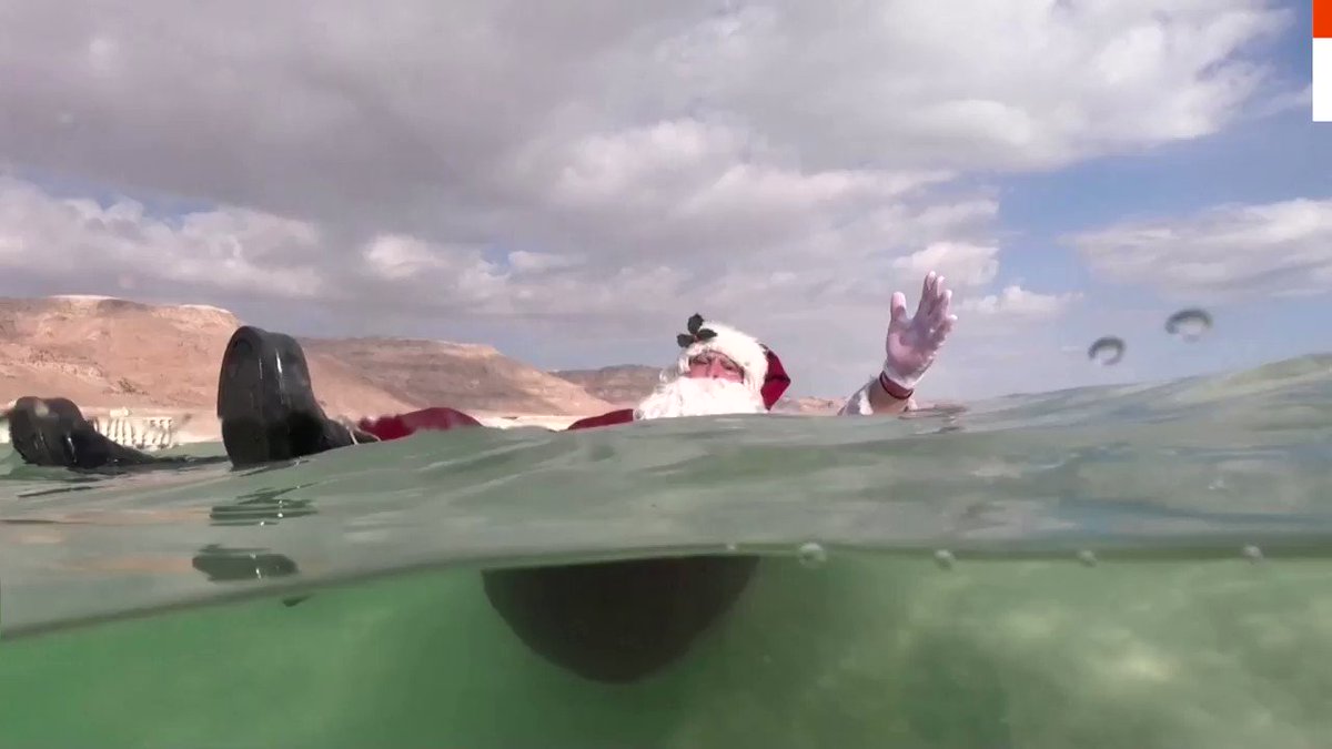 ICYMI: Swimming Santa brings some Christmas cheer to the Dead Sea https://t.co/1AIvZK5HH8 🎅 https://t.co/eABJnIIiIo